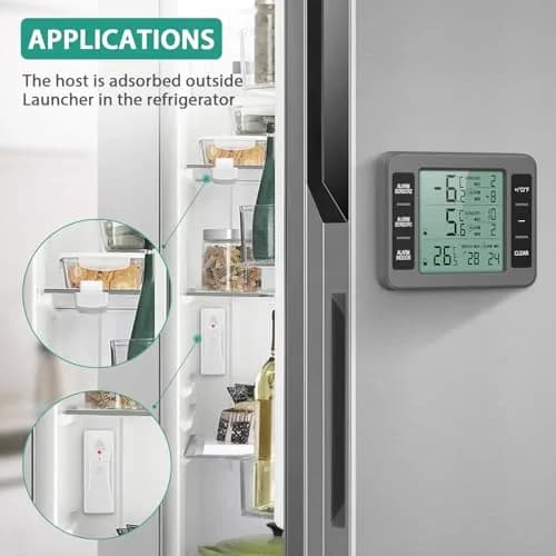 ORIA Wireless Refrigerator Thermometer with 2 Sensors | Indoor/Outdoor -40°C to 60°C thumbnail 2
