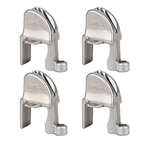 SailVoya Adjustable Pontoon Boat Fender Clips (4 Pack) | Securely Mounts 1-1.25 inch Square Rails thumbnail 1