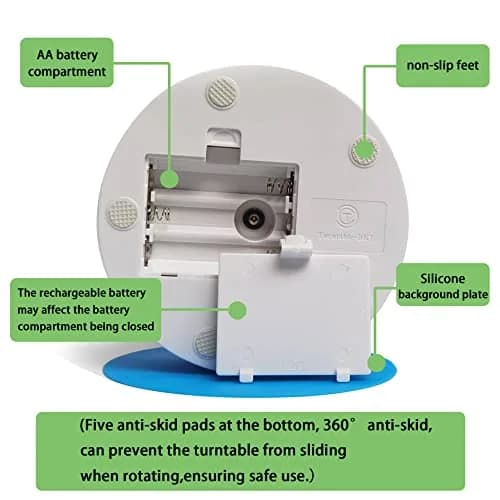 YVV Rotating Display Stand 12cm (4.72in) | Automatic Mute Turntable for Tumblers & Products thumbnail 5