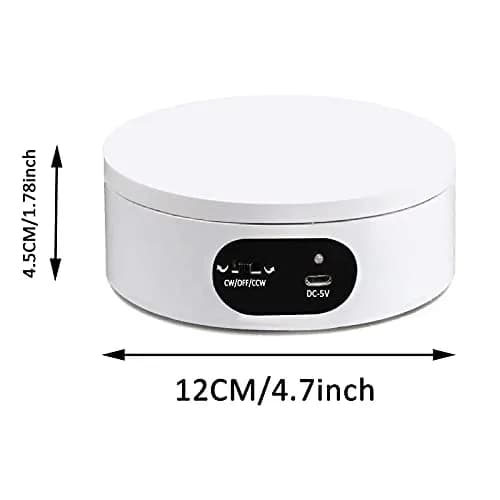 YVV Rotating Display Stand 12cm (4.72in) | Automatic Mute Turntable for Tumblers & Products thumbnail 7