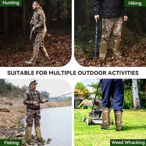 GearOZ Snake Gaiters Chaps Khaki | 1000D Oxford & Polypropylene Anti-Snake Bite Guards for Men & Women thumbnail 7