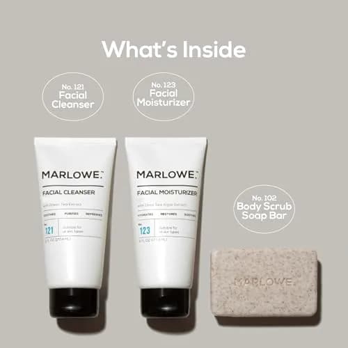 MARLOWE. Men's Skin Care Set, Best Sellers Kit, Soap, Cleanser, Moisturizer | Gentle Daily Grooming thumbnail 7