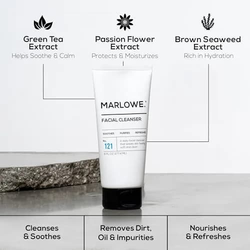 MARLOWE. Men's Skin Care Set, Best Sellers Kit, Soap, Cleanser, Moisturizer | Gentle Daily Grooming thumbnail 4