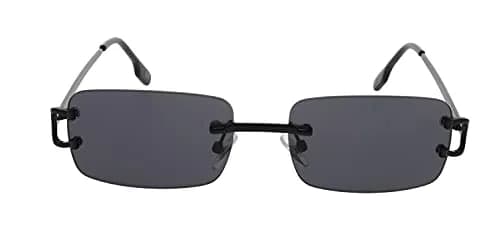 FLAWLESS EYEWEAR Classy Elegant Clear Lens Eyeglasses Gold Rimless Frame 55mm (Black) thumbnail 2