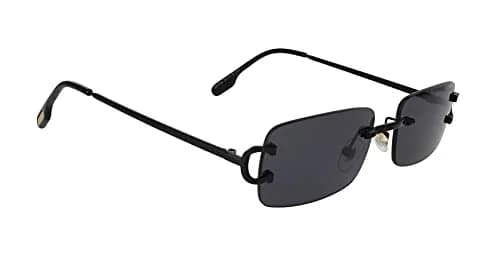 FLAWLESS EYEWEAR Classy Elegant Clear Lens Eyeglasses Gold Rimless Frame 55mm (Black) thumbnail 3