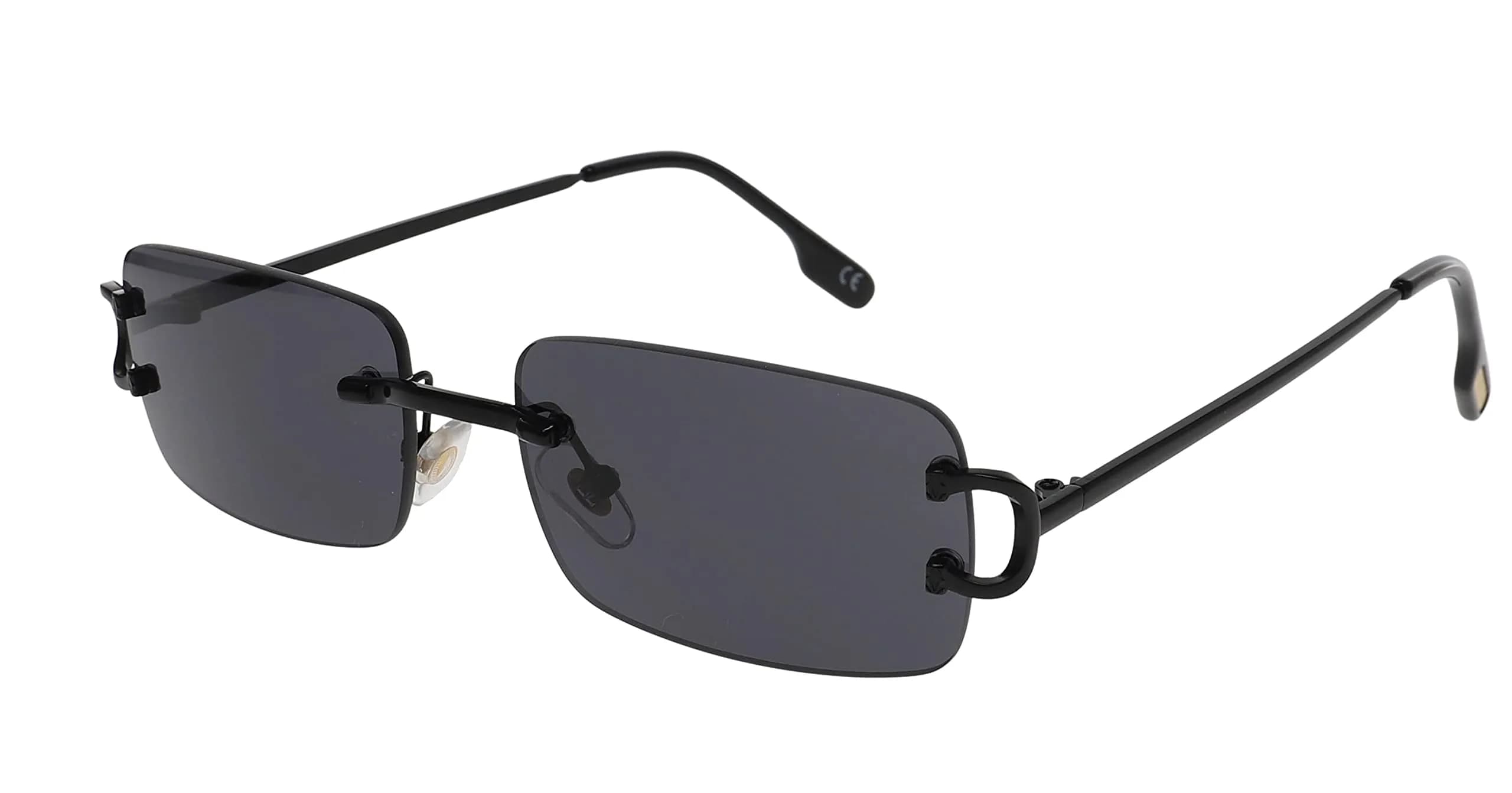 FLAWLESS EYEWEAR Classy Elegant Clear Lens Eyeglasses Gold Rimless Frame 55mm (Black) - main product image