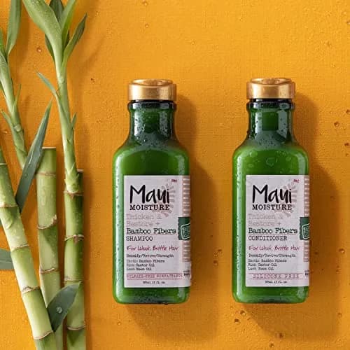 Maui Moisture Thicken & Restore Bamboo Fibers Shampoo and Conditioner Set | 26 Fl Oz (Pack of 2) | Strengthens & Softens Curly Hair thumbnail 3