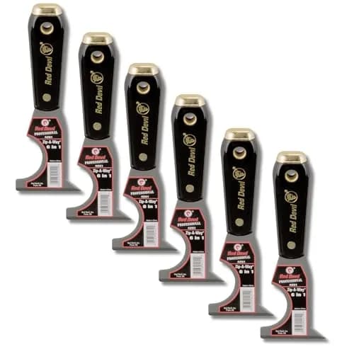 Red Devil 6-in-1 Painter's Tool - 0.73 kg (1.6 lb) Pack of 6 | Multi-Function Wall Scraper & Nail Setter thumbnail 1