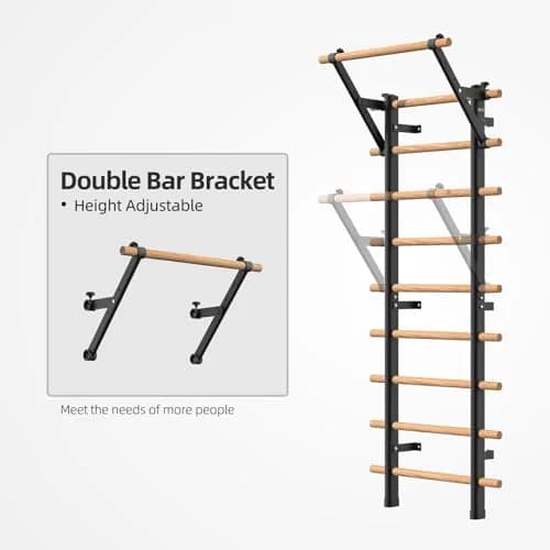 DHT DYNAMIC HEALTH TECH Pull-Up Bar Wall Mounted | Home Office Fitness Accessory thumbnail 2