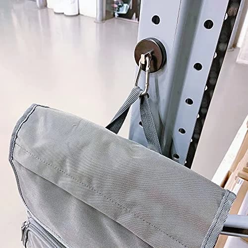 WELLZEER Heavy Duty Magnetic Hooks 170lbs Black 2-Pack | Swiveling Carabiner for Industrial Garages & Kitchens thumbnail 7