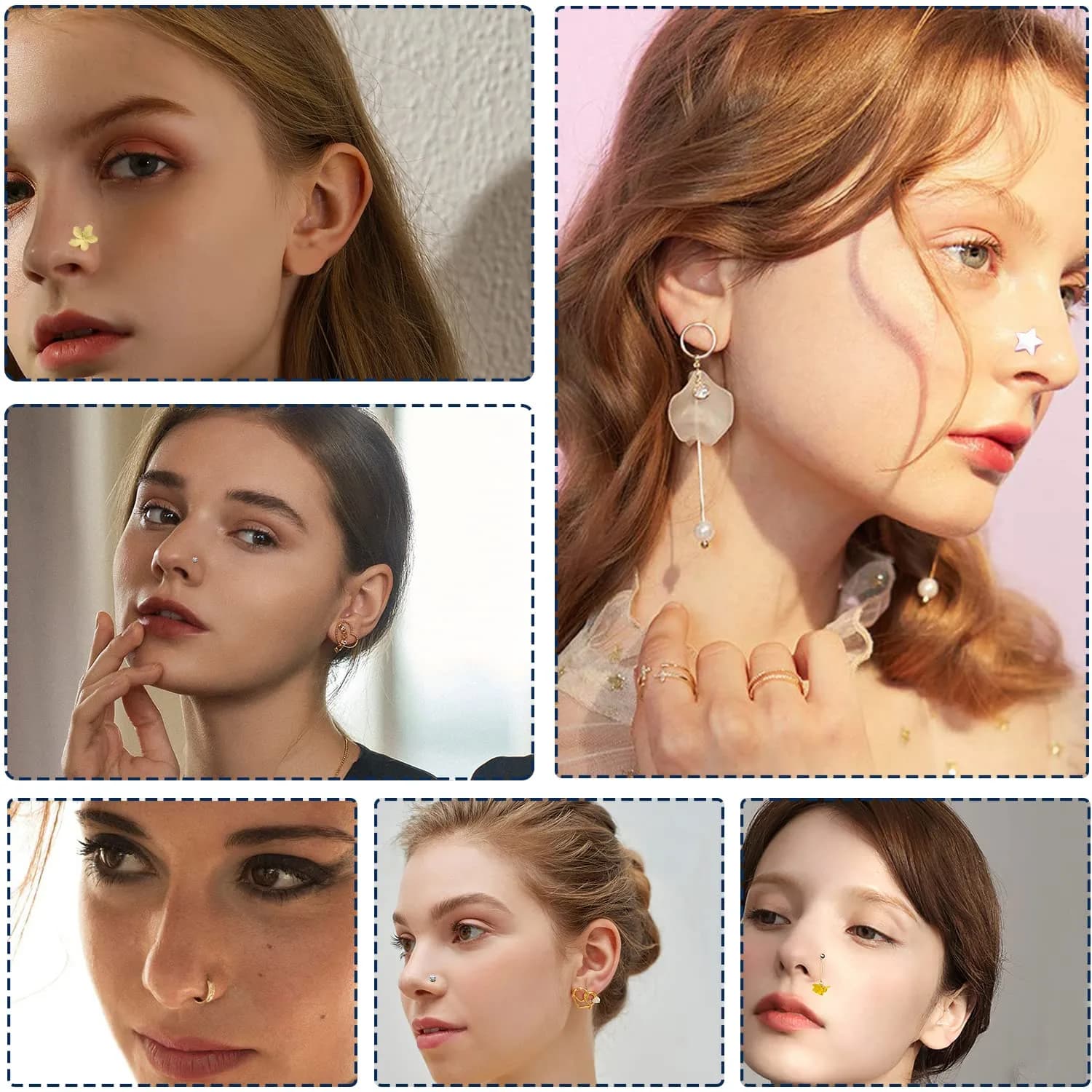 RASDDER Nose Piercing Kit 4-Pack Disposable Self Piercing Gun with Built-in Studs | 0.8mm (10g) Pin - view 5