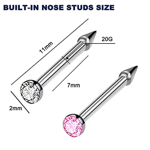 RASDDER Nose Piercing Kit 4-Pack Disposable Self Piercing Gun with Built-in Studs | 0.8mm (10g) Pin thumbnail 2