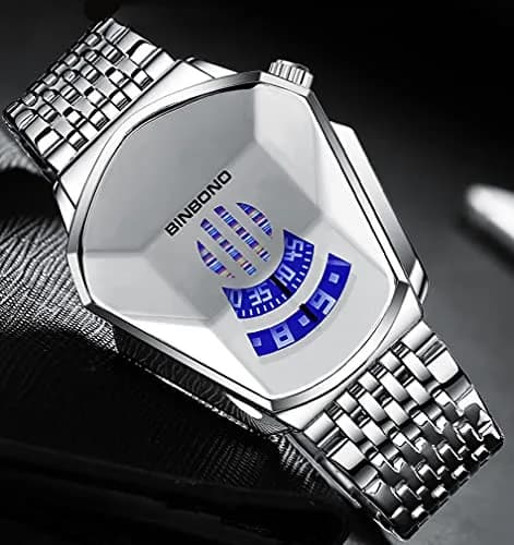 Gosasa Men's Quartz Wristwatch 43.5mm | Waterproof Stainless Steel Geometric Design thumbnail 2