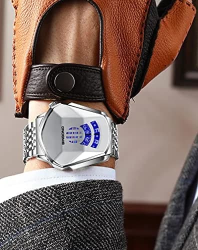 Gosasa Men's Quartz Wristwatch 43.5mm | Waterproof Stainless Steel Geometric Design thumbnail 3