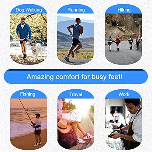 LTOHOE Memory Foam Insoles for Men | Replacement Shoe Inserts for Running & Hiking, 8mm Orange US 8 thumbnail 7