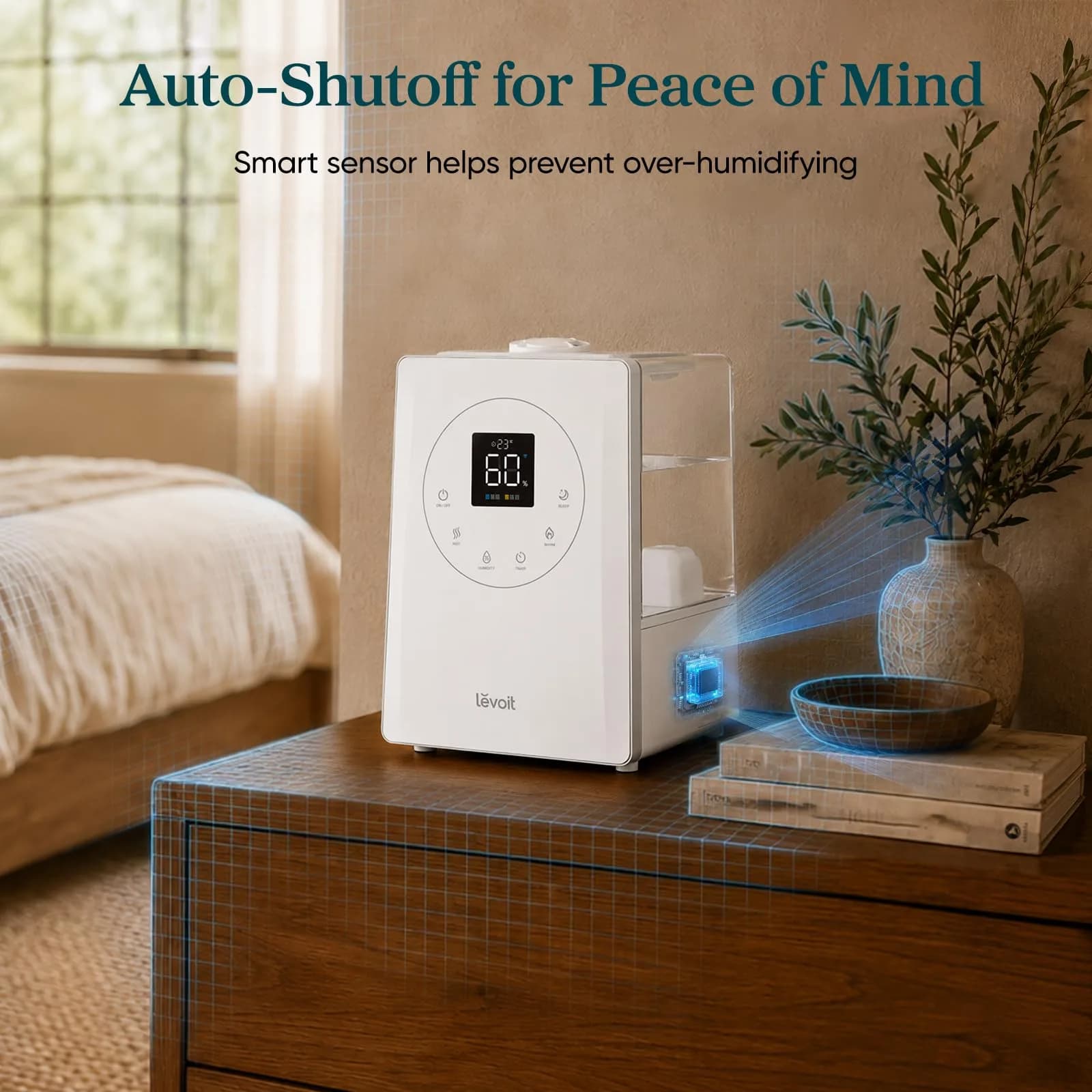 Levoit Smart Hybrid Ultrasonic Humidifier 6L (0.4 Gallons) | Cool & Warm Mist for Large Rooms up to 753 sq ft - view 6