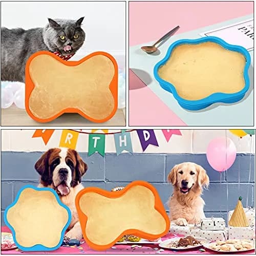 wooyaya Silicone Dog Bone & Paw Cake Pans, 8 Inch (20.32 cm) - Set of 2 thumbnail 6