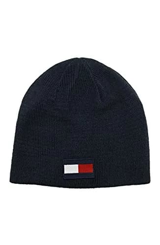 Tommy Hilfiger Boys Beanies, Navy, One Size | Reversible Winter Hat for Kids thumbnail 1
