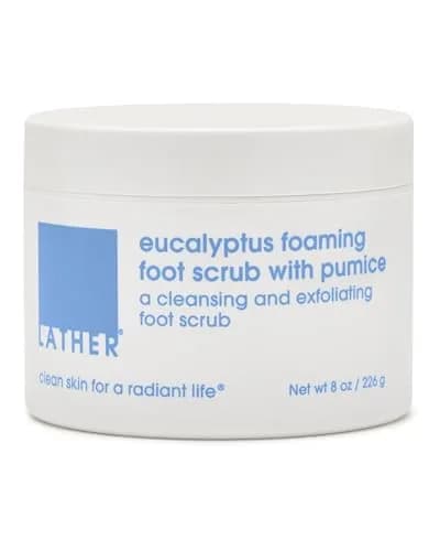LATHER Vegan Skin Exfoliant 8 oz | Natural Foot & Body Scrub for Cracked Heels & Calluses thumbnail 1