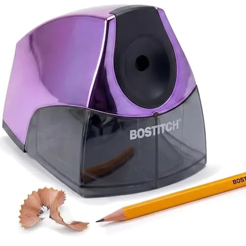 Bostitch Electric Pencil Sharpener for Classroom and Desk, Metallic Purple, 1 Unit | Stall-Free Motor & 7-Year Warranty thumbnail 1
