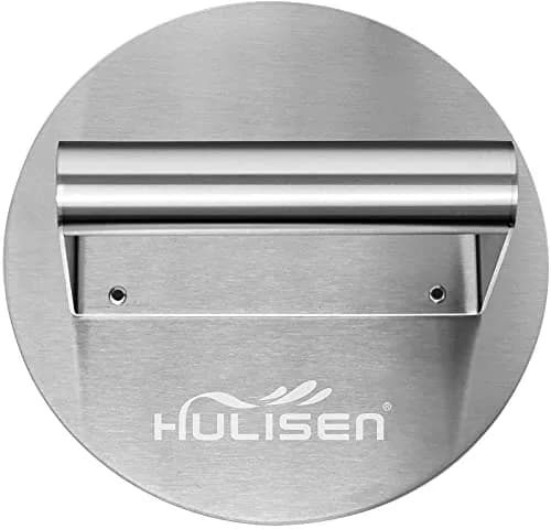 HULISEN Stainless Steel Burger Press 6.2-Inch Round | Flat, Non-Stick, Dishwasher Safe thumbnail 1