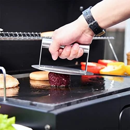 HULISEN Stainless Steel Burger Press 6.2-Inch Round | Flat, Non-Stick, Dishwasher Safe thumbnail 2