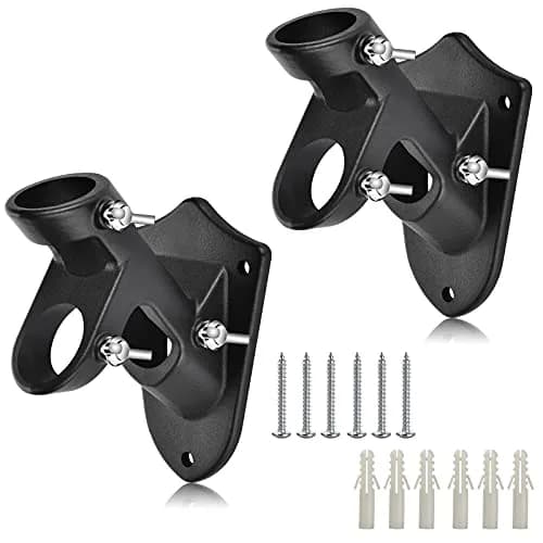 Haoridul Heavy Duty Flag Pole Holder Mount 1" Inner Diameter (Matte Black, 2-Pack) | Rust-Free Aluminum Bracket for Exterior House thumbnail 1
