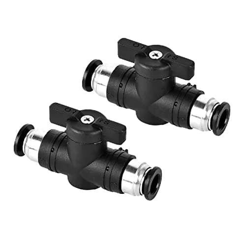 Beduan 1/2" x 1/2" OD Push to Connect Ball Valve Set (2 Pcs) | 284 PSI Air Flow Control Union thumbnail 1