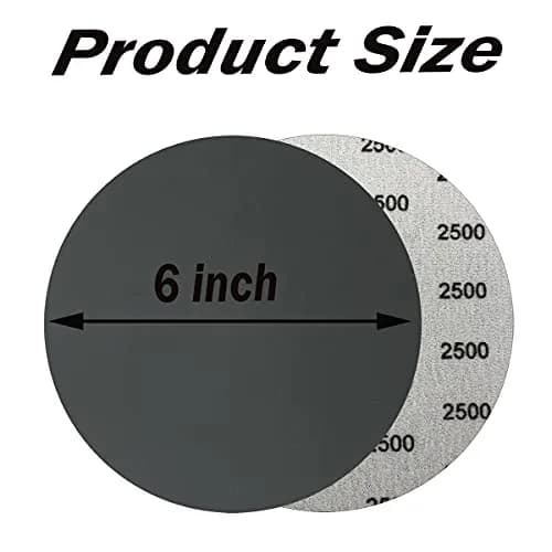 AutKerige 6 Inch 2500 Grit Wet Dry Sandpaper | Hook & Loop Discs for Auto & Home Use thumbnail 4