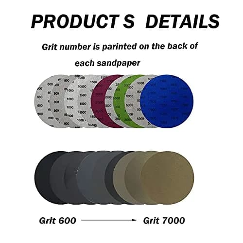 AutKerige 6 Inch 1500 Grit Wet Dry Sandpaper | Hook & Loop Discs for Auto & Home Use thumbnail 6