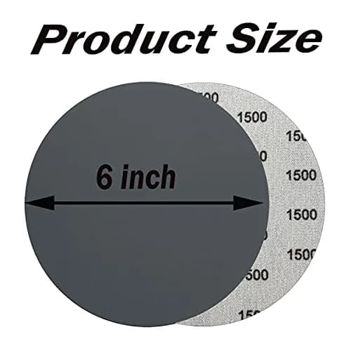 AutKerige 6 Inch 1500 Grit Wet Dry Sandpaper | Hook & Loop Discs for Auto & Home Use thumbnail 2