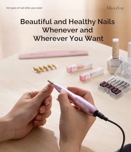 MelodySusie USB Nail Drill PC120I Purple | 20,000 RPM Portable Electric Nail File for Gentle Nail Prep thumbnail 7