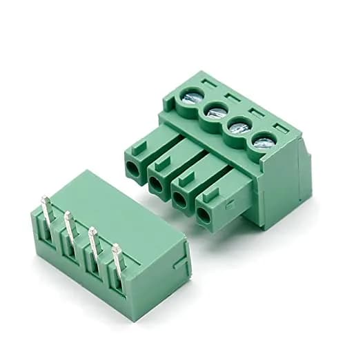 Bonsicoky 4-Pin 3.81mm Pitch PCB Screw Terminal Blocks (10-Set) | Industrial Grade Connectors for Electronics thumbnail 4