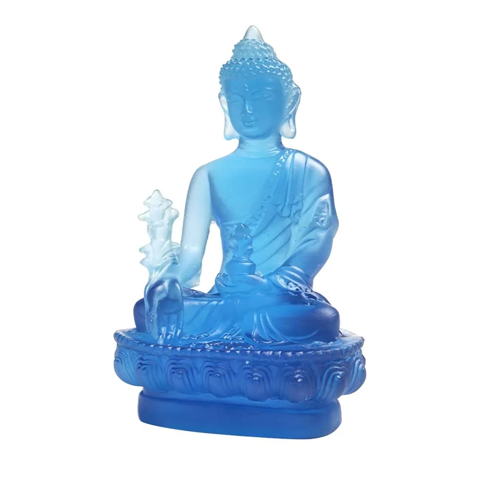 Acxico Buddha Medicine Figure Statue 12 cm (4.72 in) | Resin Feng Shui Altar Decor - main product image