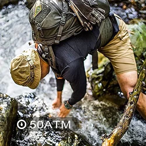 Kavie Men's Tactical Military Digital Watch 45mm (1.77in) | 23-in-1 Survival Multi-Functional Outdoor Waterproof Camouflage Sports Watch thumbnail 4