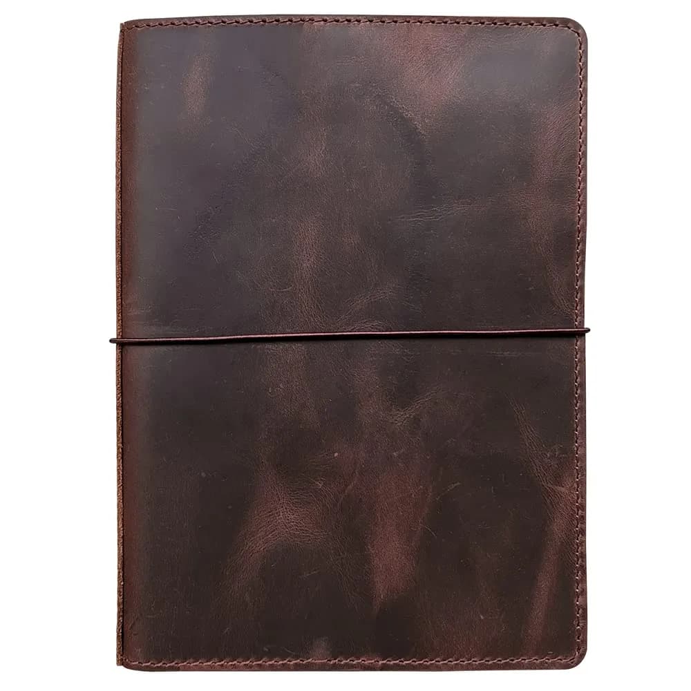 newestor Travelers Notebook Cover A5 Size Dark Brown Genuine Leather | Durable & Functional for Daily Use