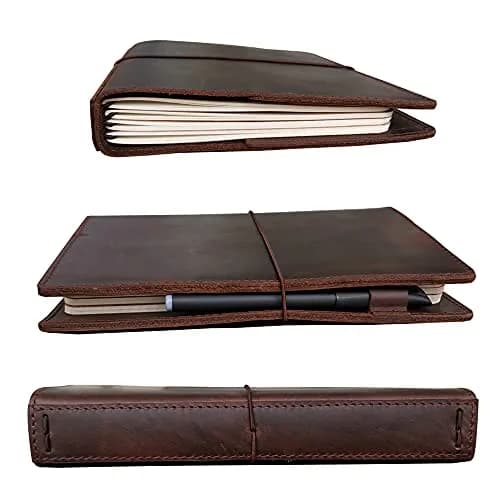 newestor Travelers Notebook Cover A5 Size Dark Brown Genuine Leather | Durable & Functional for Daily Use thumbnail 5