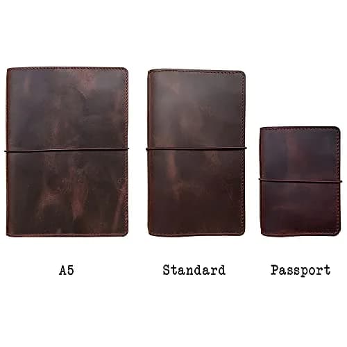 newestor Travelers Notebook Cover A5 Size Dark Brown Genuine Leather | Durable & Functional for Daily Use thumbnail 7