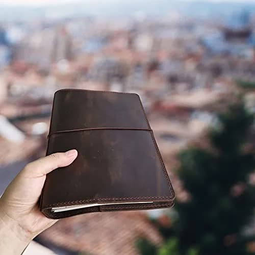 newestor Travelers Notebook Cover A5 Size Dark Brown Genuine Leather | Durable & Functional for Daily Use thumbnail 8