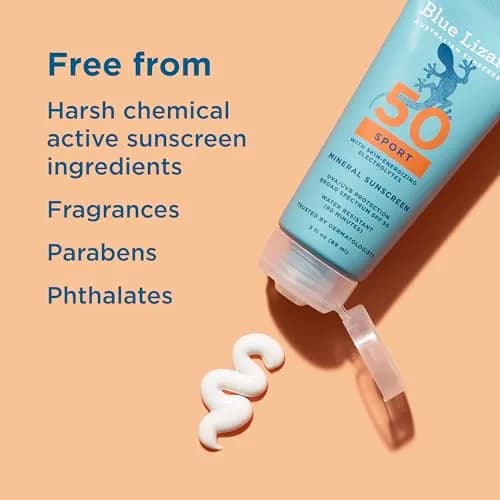Blue Lizard Sport Mineral SPF 50 Lotion 89ml (3.0 Fl Oz) | Broad Spectrum UVA/UVB Protection thumbnail 6