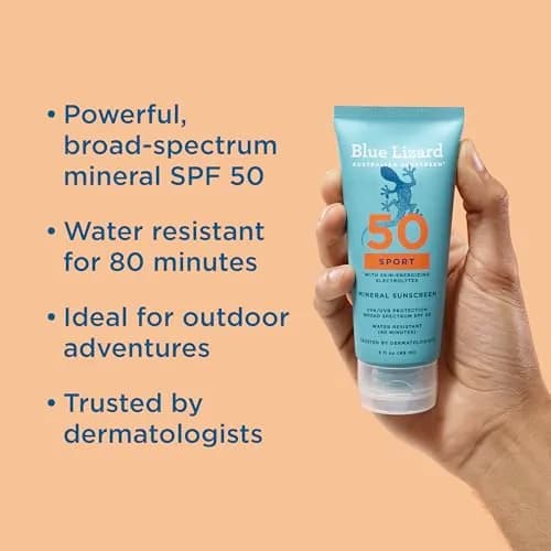 Blue Lizard Sport Mineral SPF 50 Lotion 89ml (3.0 Fl Oz) | Broad Spectrum UVA/UVB Protection thumbnail 2