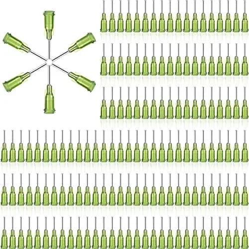 Honoson 150 Pcs Blunt Tip Needles 1/2 Inch Luer Lock, Olive Green | Industrial Dispensing for Crafts & Electronics thumbnail 1