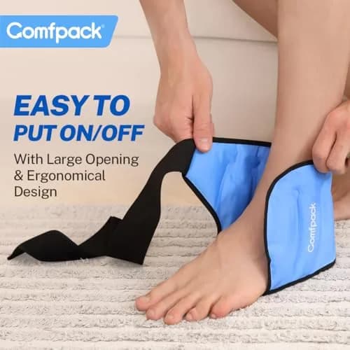 Comfpack Heel Ice Pack Wrap for Plantar Fasciitis Relief, Ankle Ice Pack Wrap for Swelling, 1 Count (Pack of 1) | Targeted Relief for Foot & Ankle Pain thumbnail 5