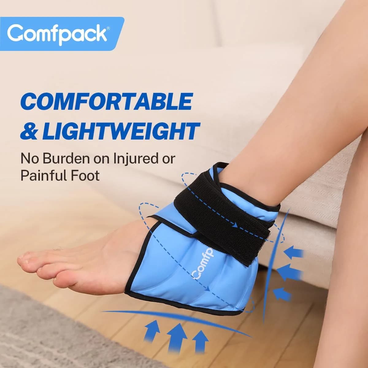 Comfpack Heel Ice Pack Wrap for Plantar Fasciitis Relief, Ankle Ice Pack Wrap for Swelling, 1 Count (Pack of 1) | Targeted Relief for Foot & Ankle Pain - view 6