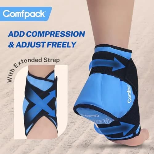 Comfpack Heel Ice Pack Wrap for Plantar Fasciitis Relief, Ankle Ice Pack Wrap for Swelling, 1 Count (Pack of 1) | Targeted Relief for Foot & Ankle Pain thumbnail 3