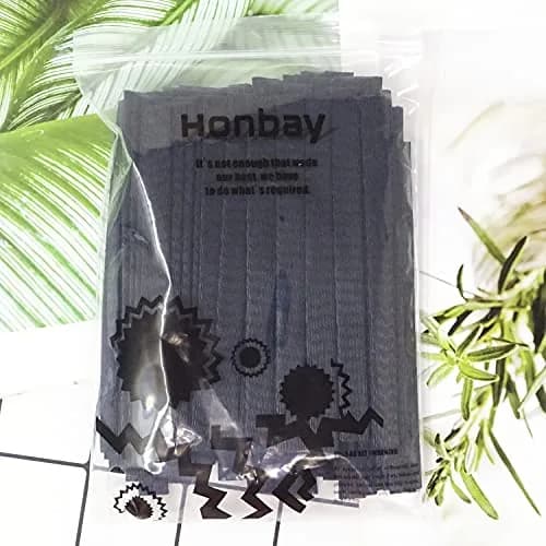 Honbay 100PCS Makeup Brush Protector Mesh Covers (12cm x 1cm) | Expandable & Reusable for Brushes, Tassels, Buds thumbnail 7