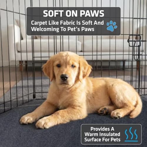 Drymate Jumbo Dog Playpen Mat 60x74 Charcoal | Super Absorbent Waterproof Reusable Puppy Pad thumbnail 4
