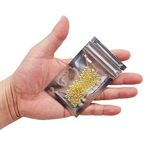 INSPIRELLE 4mm Yellow Gold Plated Brass Heishi Beads (100pcs) | Smooth Metal Spacer Beads for Jewelry Making thumbnail 4