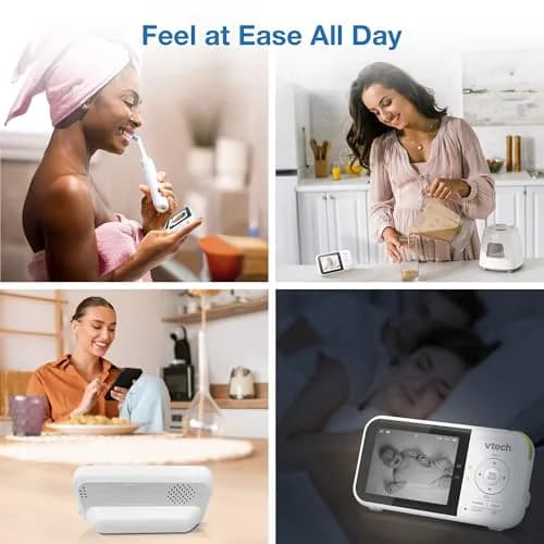 VTech VM819-2 Baby Monitor with 2 Cameras – 19-Hour Battery, 1000ft Range | Secure FHSS Connection thumbnail 4