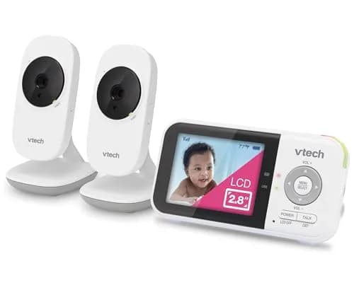 VTech VM819-2 Baby Monitor with 2 Cameras – 19-Hour Battery, 1000ft Range | Secure FHSS Connection - main product image